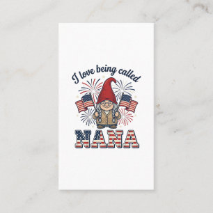 Patriotisk Nana Gnome Vintage Mormor Tröja Beskriv Visitkort