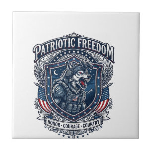 Patriotisk nattmission Patriot Wolf Militärisk ins Kakelplatta
