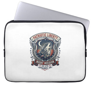 Patriotisk nattmission Patriot Wolf Militärisk ins Laptop Fodral