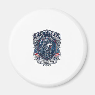 Patriotisk nattmission Patriot Wolf Militärisk ins Magnet