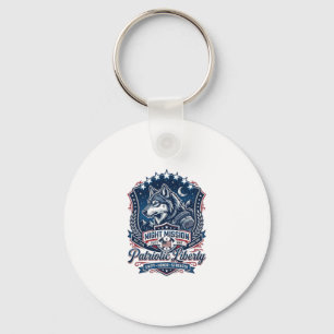 Patriotisk nattmission Patriot Wolf Militärt inspi Nyckelring