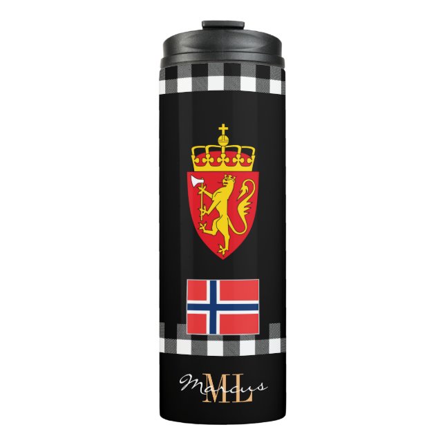 Patriotisk Norge resemugg, norska Flagga (Framsida)