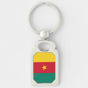 Patriotisk nyckelkedja med Flagga i Kamerun