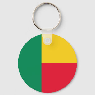 Patriotisk nyckelring med Benins flagga