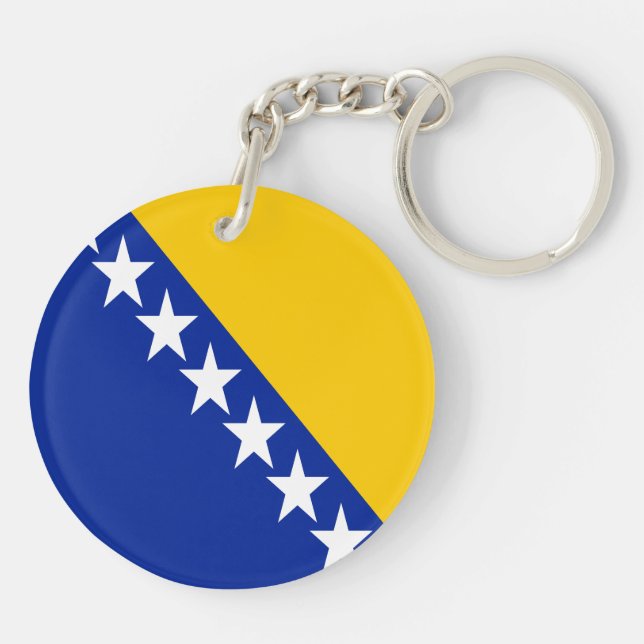 Patriotisk nyckelring med Bosnien Hercegovinas fla (Baksidan)