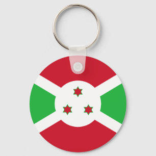 Patriotisk nyckelring med Burundis flagga