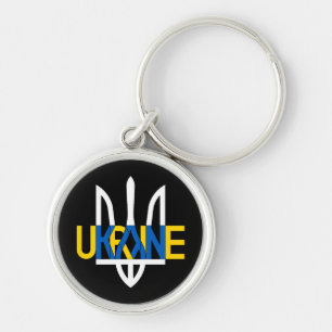 Patriotisk Nyckelring med "Ukraina"-märkning