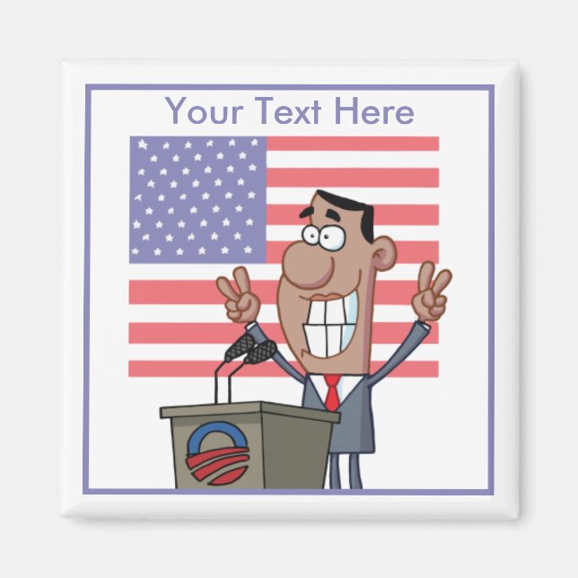 Patriotisk Obama magnet (Framsidan)