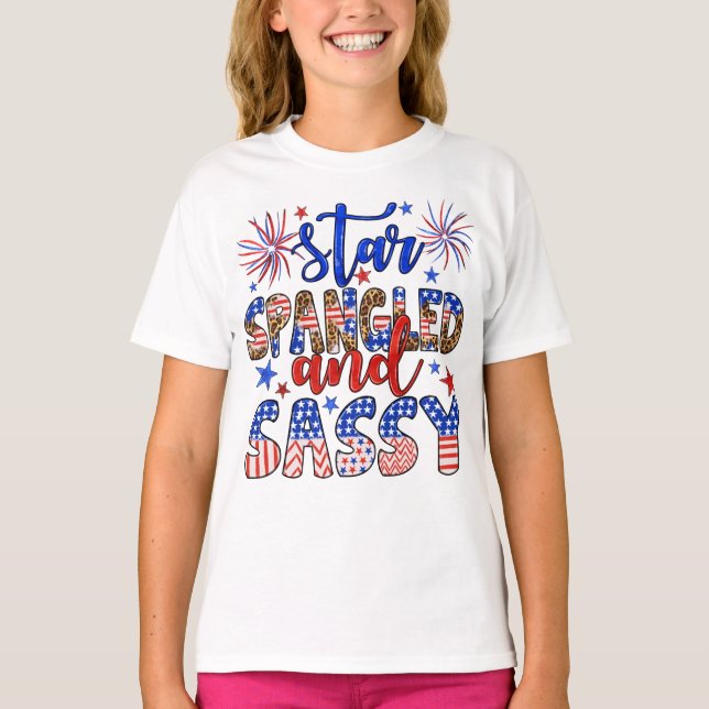Patriotisk Och Fräck T-Shirt (Framsida)