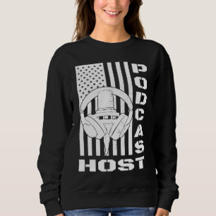 Patriotisk och Vintage PODCAST VÄRD T Shirt