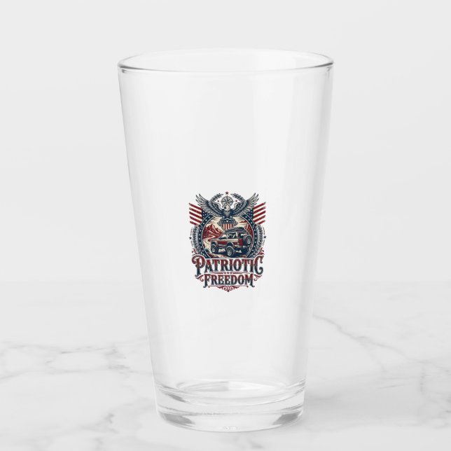 Patriotisk ökenvägsutforskare glaskopp (Framsida)