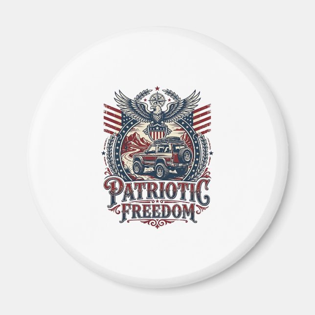 Patriotisk ökenvägsutforskare magnet (Framsidan)