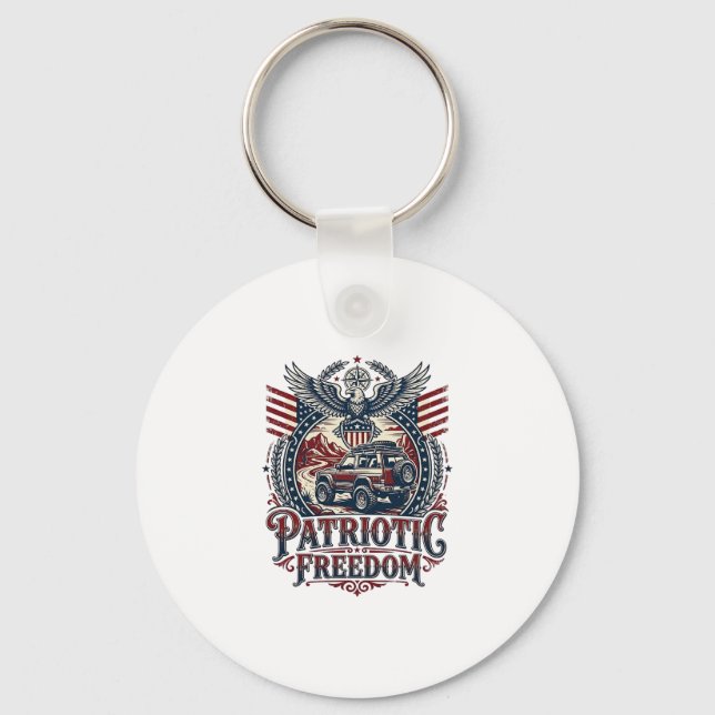 Patriotisk ökenvägsutforskare nyckelring (Framsida)