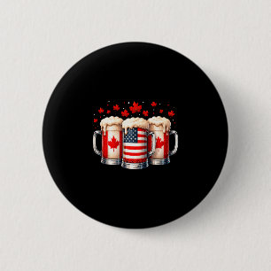 Patriotisk öl kanada usa flagga lönnlöv kanadensis knapp