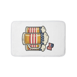 Patriotisk Ölmugg Vintage Vektor Design_1 Badrumsmatta
