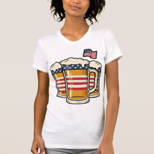 Patriotisk Ölmugg Vintage Vektor Design_1 T Shirt