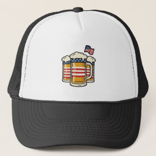 Patriotisk ölmugg Vintage vektordesign_1 Keps