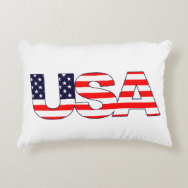 Patriotisk om USA i ord i amerikanska Flagga Prydnadskudde