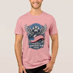 Patriotisk Orm Skalle Frihet Djur Djur Hybrid T Shirt