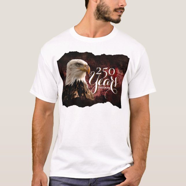 Patriotisk Örn 250 År T-Shirt (Framsida)
