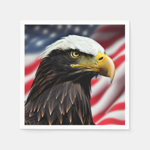 Patriotisk/Örn/Amerikansk/USA Pappersservett