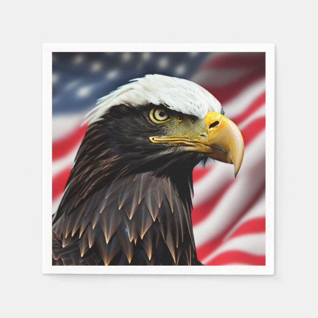 Patriotisk/Örn/Amerikansk/USA  Pappersservett (Framsidan)
