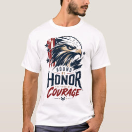 Patriotisk Örn Ära Mod Grafisk T Shirt
