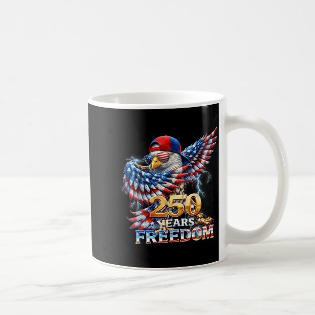 Patriotisk örn dabbar usa-flagga 4 juli kaffemugg (Höger)