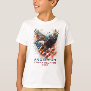 Patriotisk Örn Familjeåterträff T Shirt