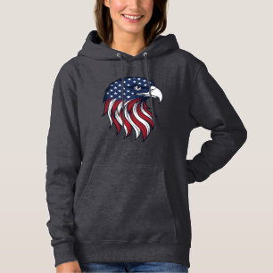 Patriotisk Örn Flagga Vektor Design för Vit Tröja