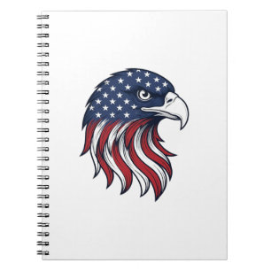 Patriotisk Örn Flagga Vektor Design för Vit Tröja Anteckningsbok
