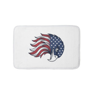 Patriotisk Örn Flagga Vektor Design för Vit Tröja Badrumsmatta