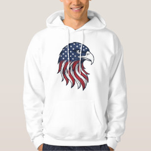 Patriotisk Örn Flagga Vektor Design för Vit Tröja Hoodie