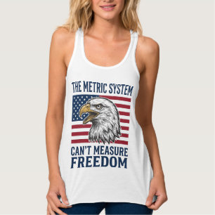 Patriotisk Örn Frihet Citat Vintage Vektor T-Shirt Linne Med Racerback