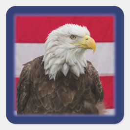 Patriotisk Örn Fyrkantigt Klistermärke