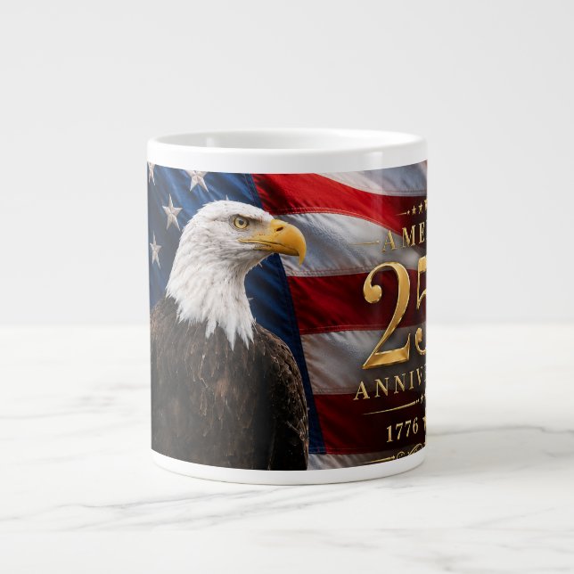 Patriotisk Örn Jumbo Mugg (Framsidan)