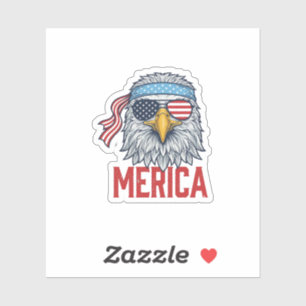 Patriotisk Örn Merica Vintage Gravyr T-Shirt Des Klistermärken