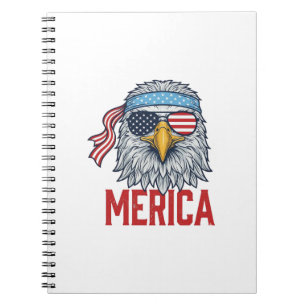 Patriotisk Örn Merica Vintage Gravyr Tröja Des Anteckningsbok