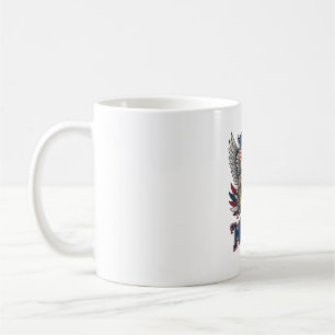 Patriotisk Örn Merica Vintage Vektor T-Shirt Desig Kaffemugg