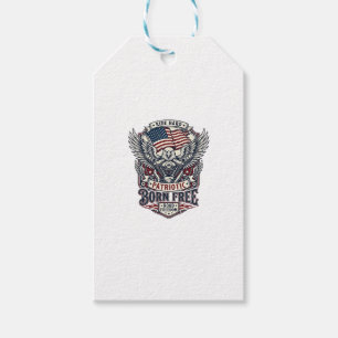 Patriotisk Örn Motorcykel Frihet Patriot Presentetikett
