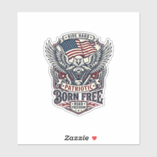 Patriotisk Örn Motorcyklist Frihet Patriot Klistermärken