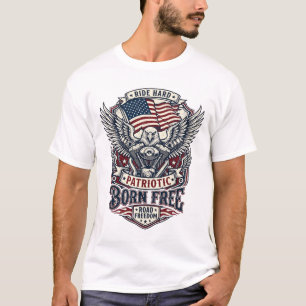 Patriotisk Örn Motorcyklist Frihet Patriot T Shirt