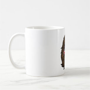 Patriotisk Örn Mullet Vintage Gravyr Vektor De Kaffemugg