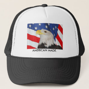 Patriotisk örn och amerikanska flaggan keps