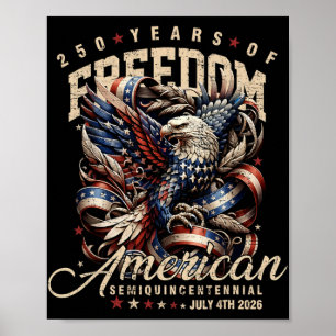Patriotisk Örn Och Flagga 250 År 1776-2026 _1  Poster