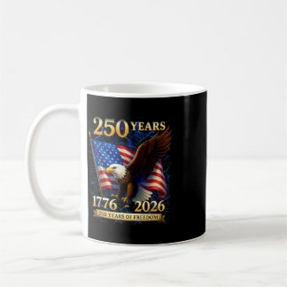 Patriotisk Örn Och Flagga 250 År 1776-2026 4:e O Kaffemugg