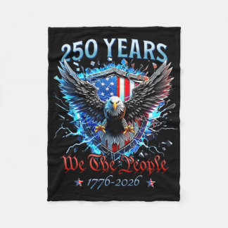 Patriotisk Örn Och Flagga 250 År 1776-2026 _5 Fleecefilt