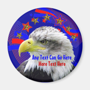 Patriotisk örn- och guldstjärnamagnet magnet