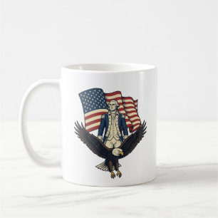 Patriotisk Örn och Kolonial General Vintage Vecto Kaffemugg