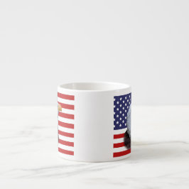 Patriotisk örn och USA flagga Espressomugg